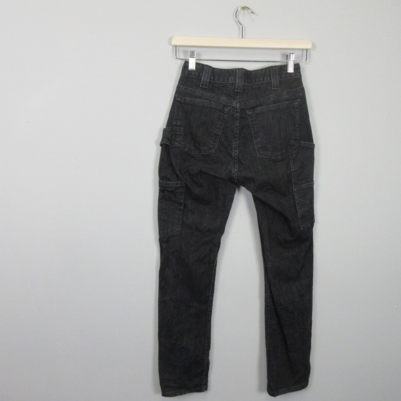 Dovetail Workwear The Maven Slim Jeans Black Size 0 Inseam 28 Stretch Knee Patch - Picture 8 of 12